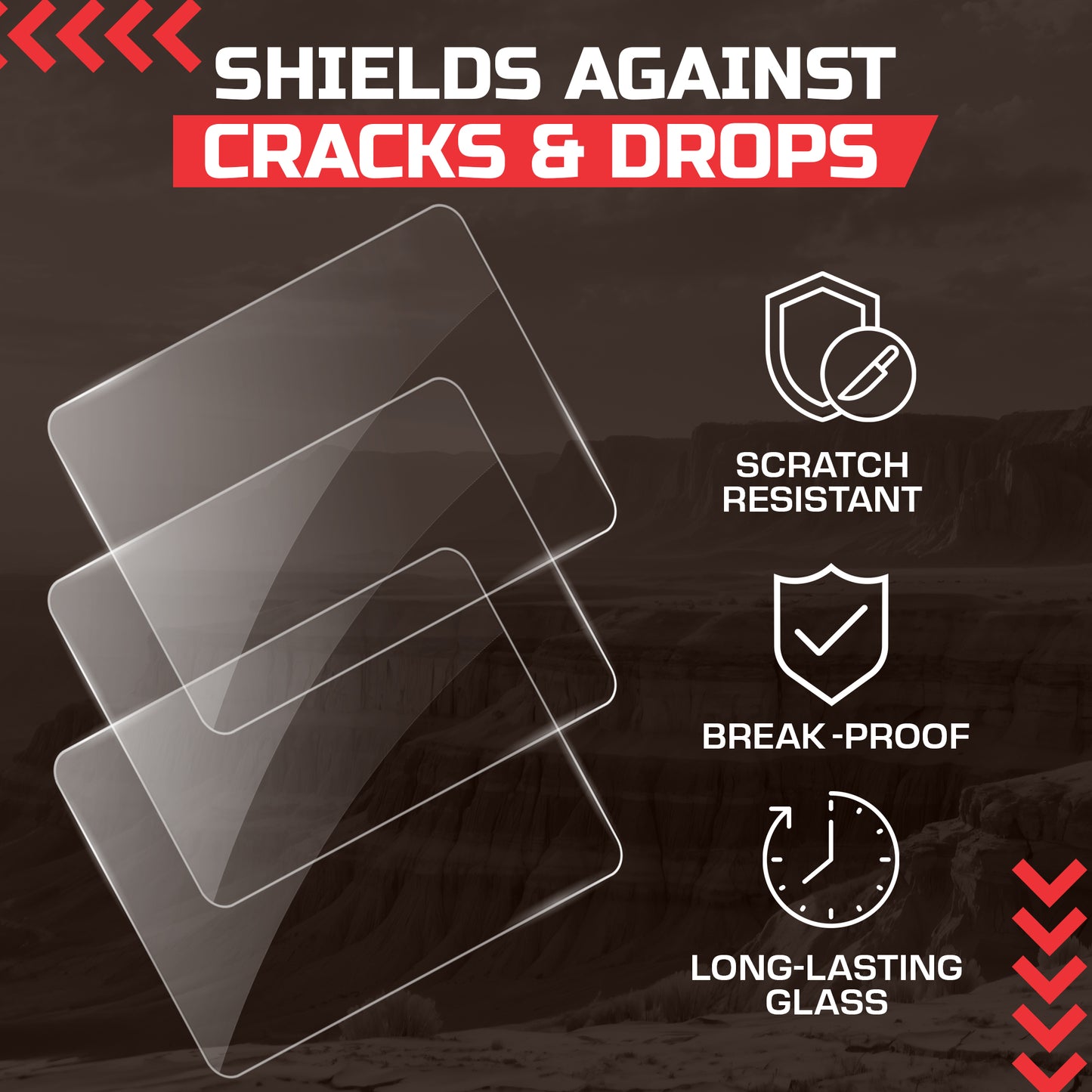 Rapid Radios - Tempered Glass Screen Protector - 3 PACK