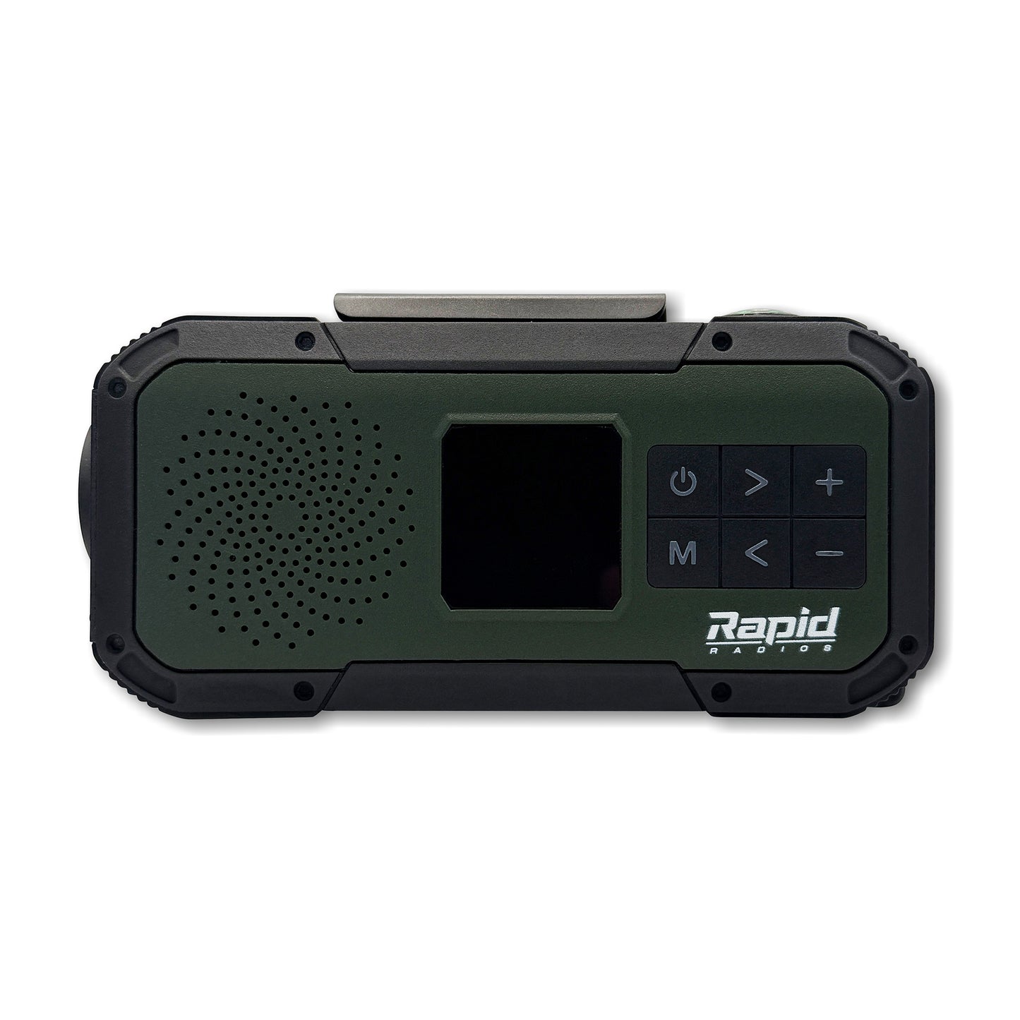 Emergency Dynamo Crank Radio – Solar + USB Power Bank, NOAA Weather, AM/FM, Bluetooth Speaker, Flashlight, SOS & Belt Clip