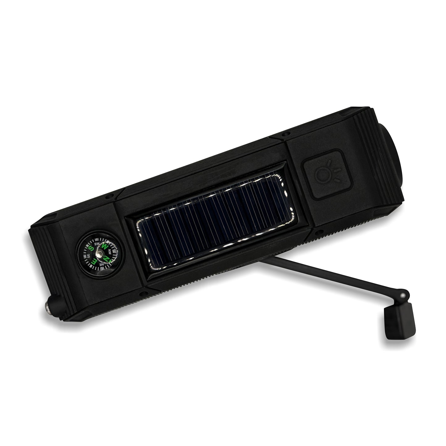 Emergency Dynamo Crank Radio – Solar + USB Power Bank, NOAA Weather, AM/FM, Bluetooth Speaker, Flashlight, SOS & Belt Clip