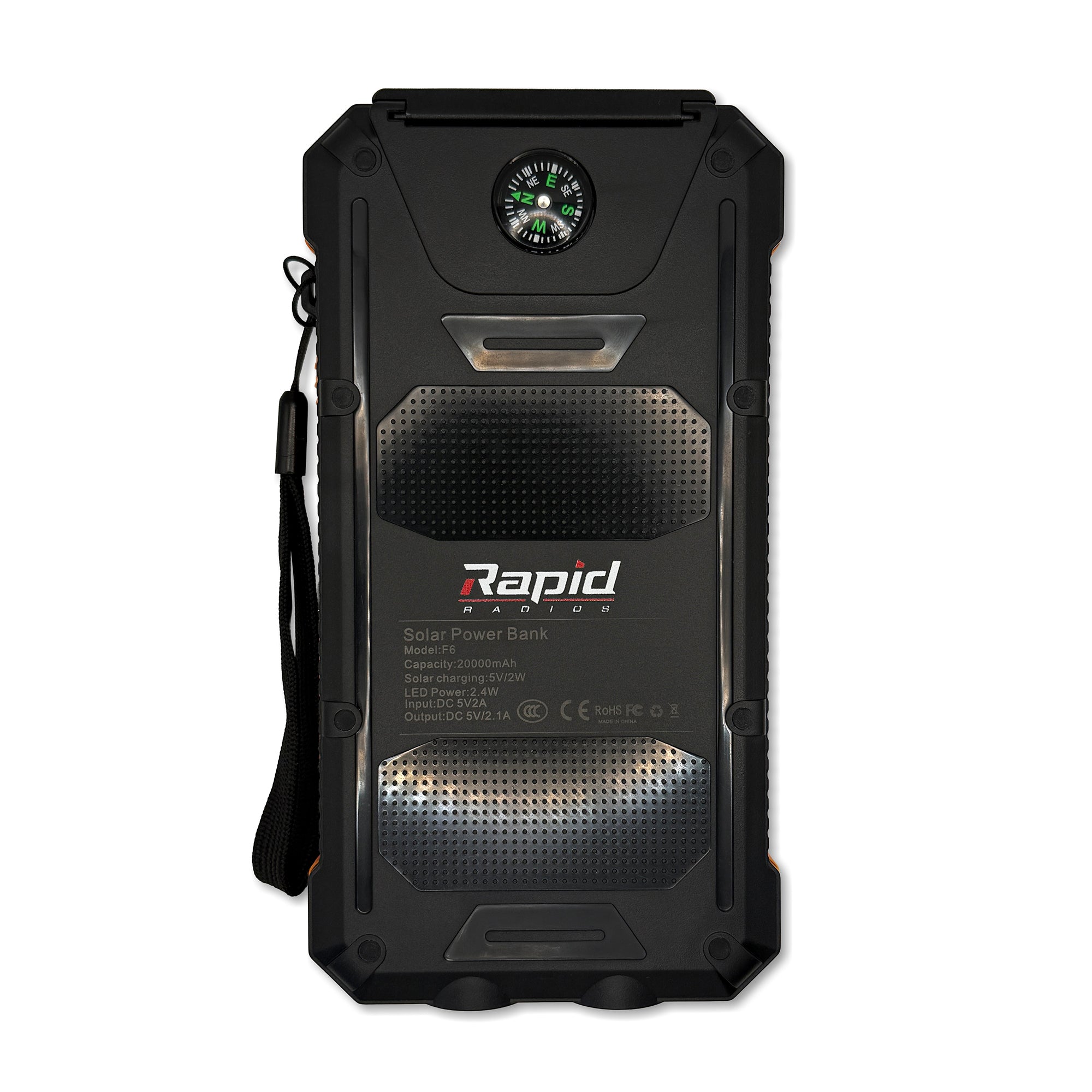 20000mAh Solar Power Bank – USB & USB-C Charging, 2W Solar Panel