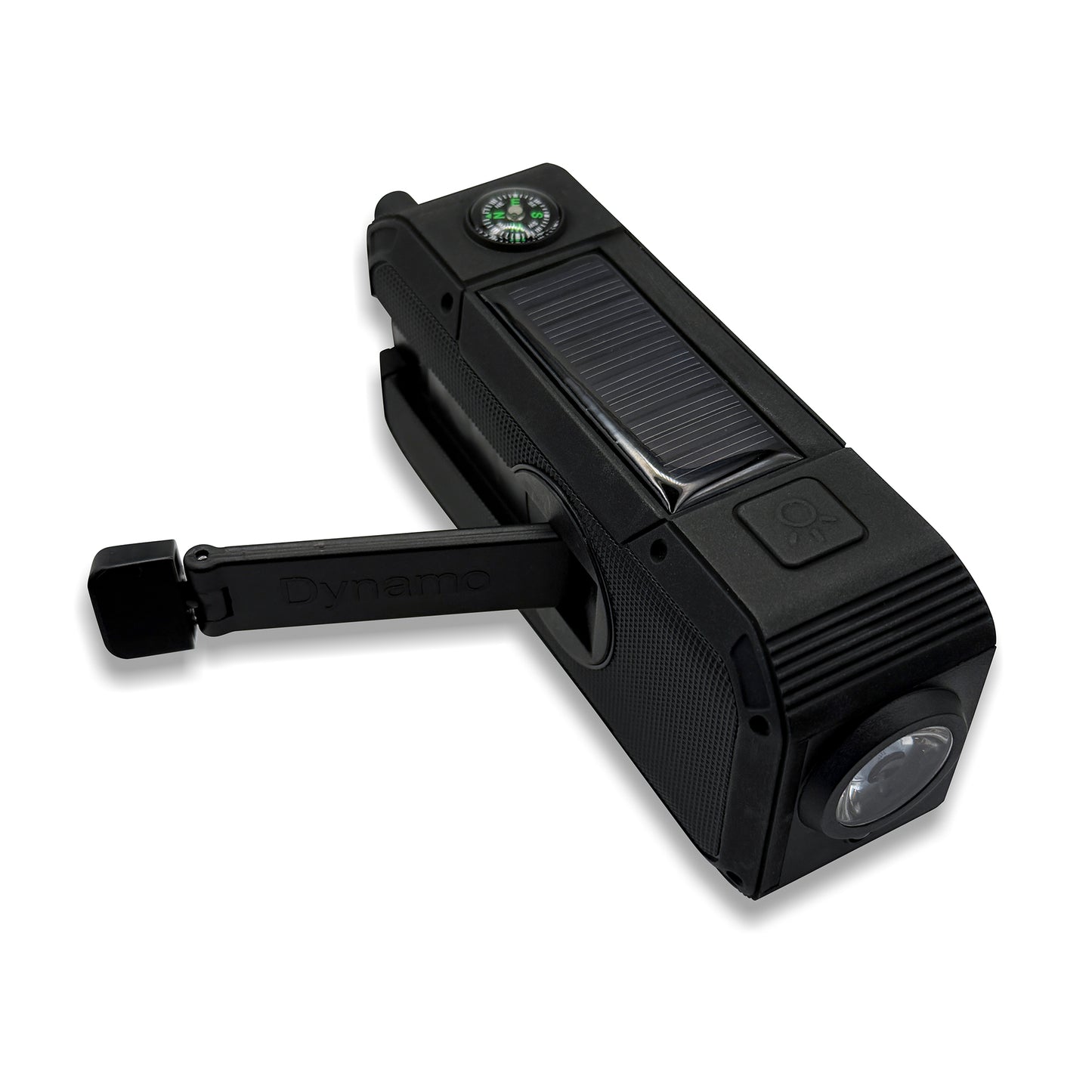 Emergency Dynamo Crank Radio – Solar + USB Power Bank, NOAA Weather, AM/FM, Bluetooth Speaker, Flashlight, SOS & Belt Clip